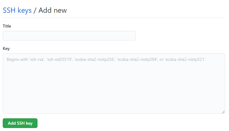 Add SSH key
